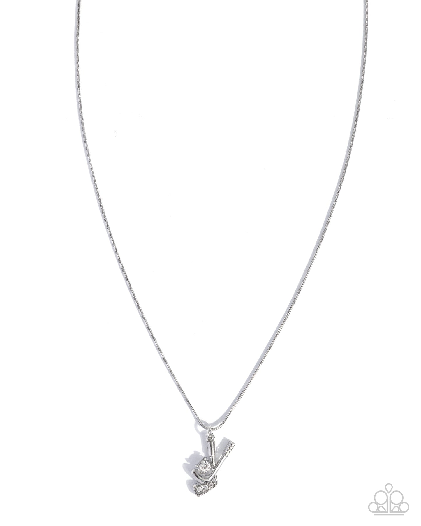 Hockey Game - white - Paparazzi necklace