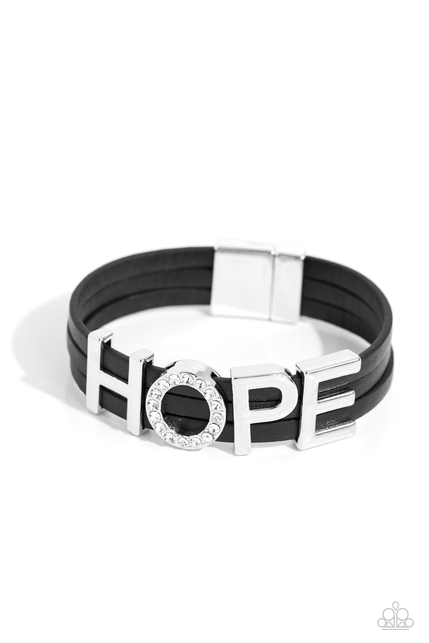 Hopeful Haute - black - Paparazzi bracelet