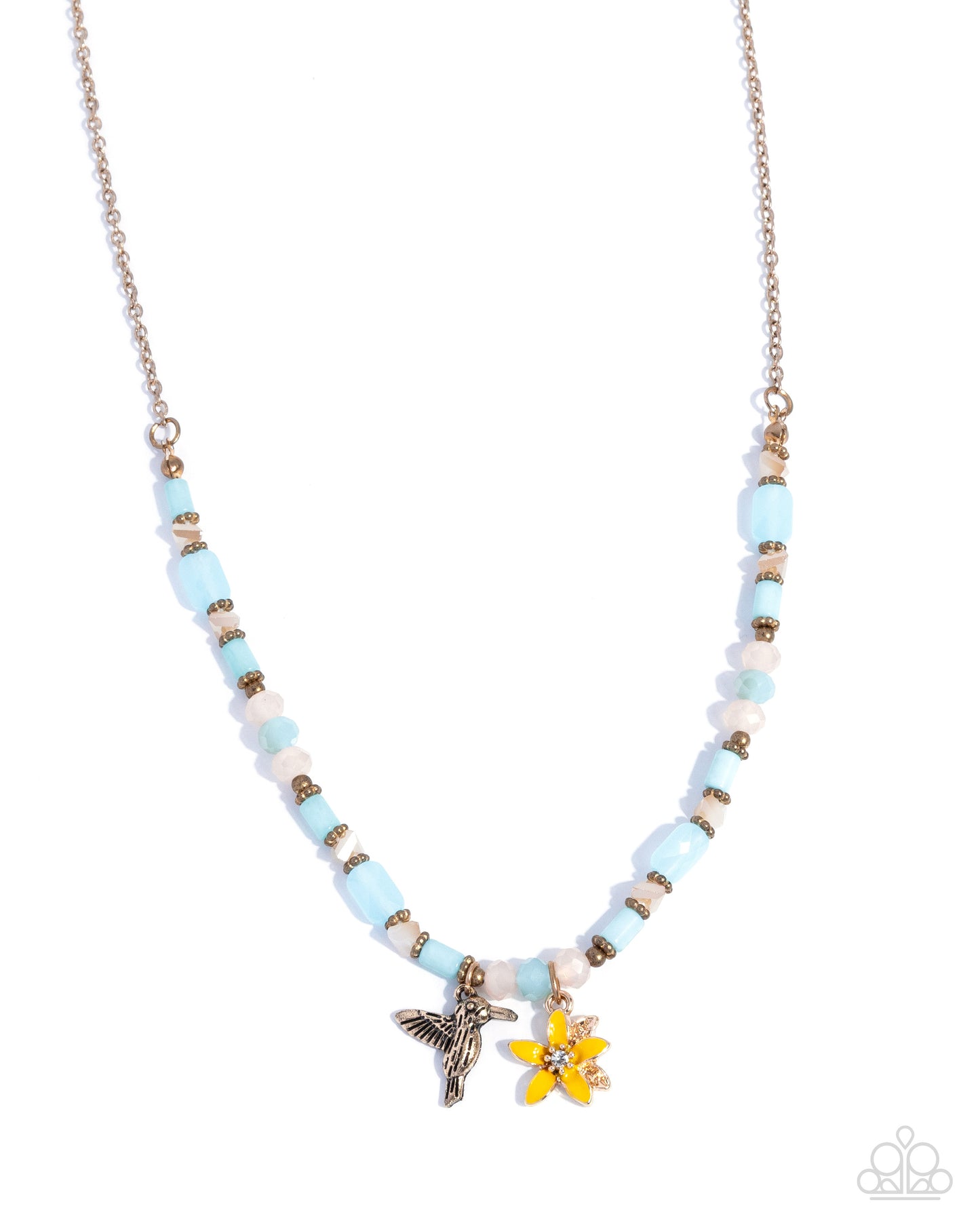 Hummingbird History - blue - Paparazzi necklace