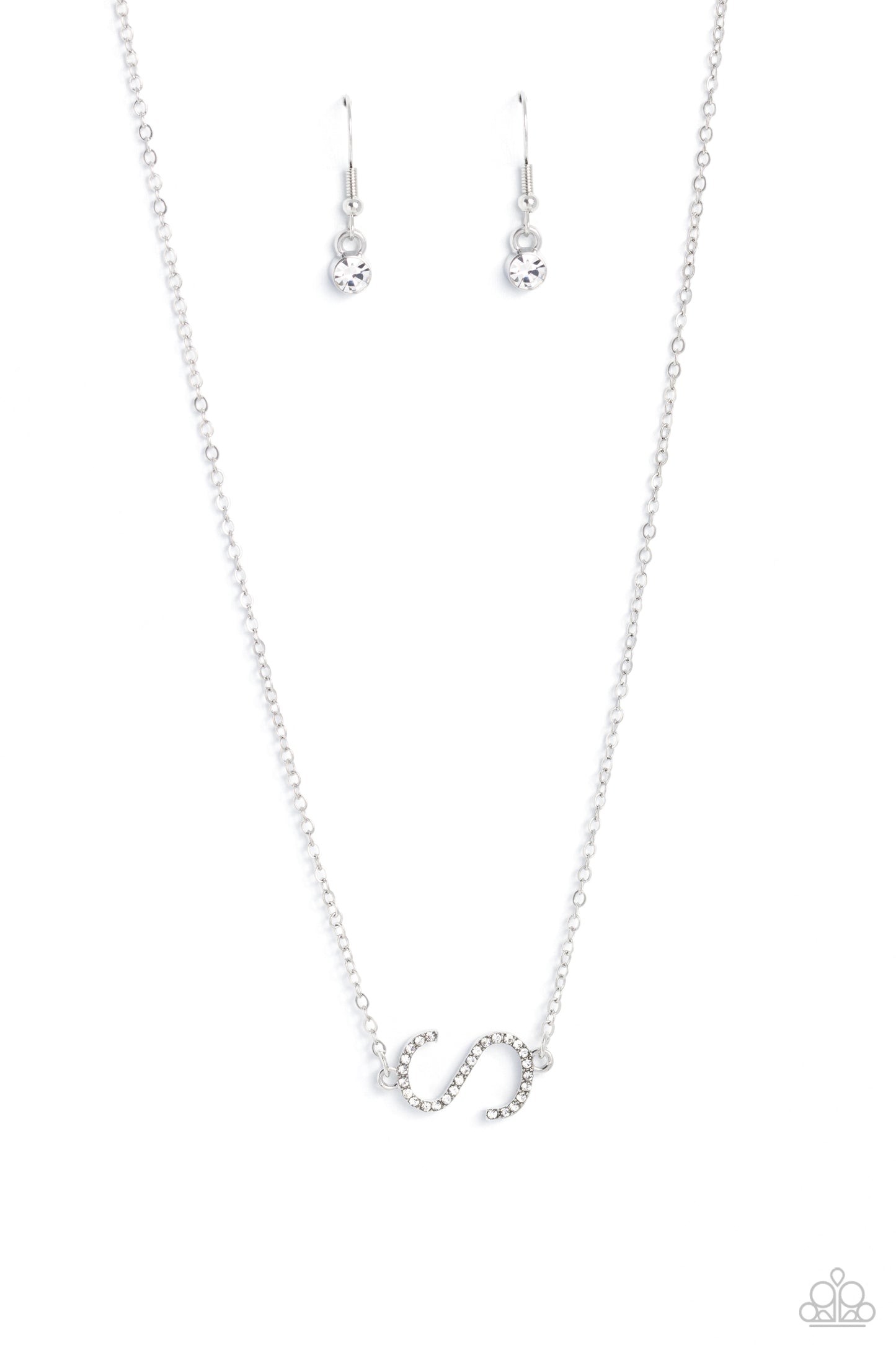 INITIALLY Yours - S - white - Paparazzi necklace