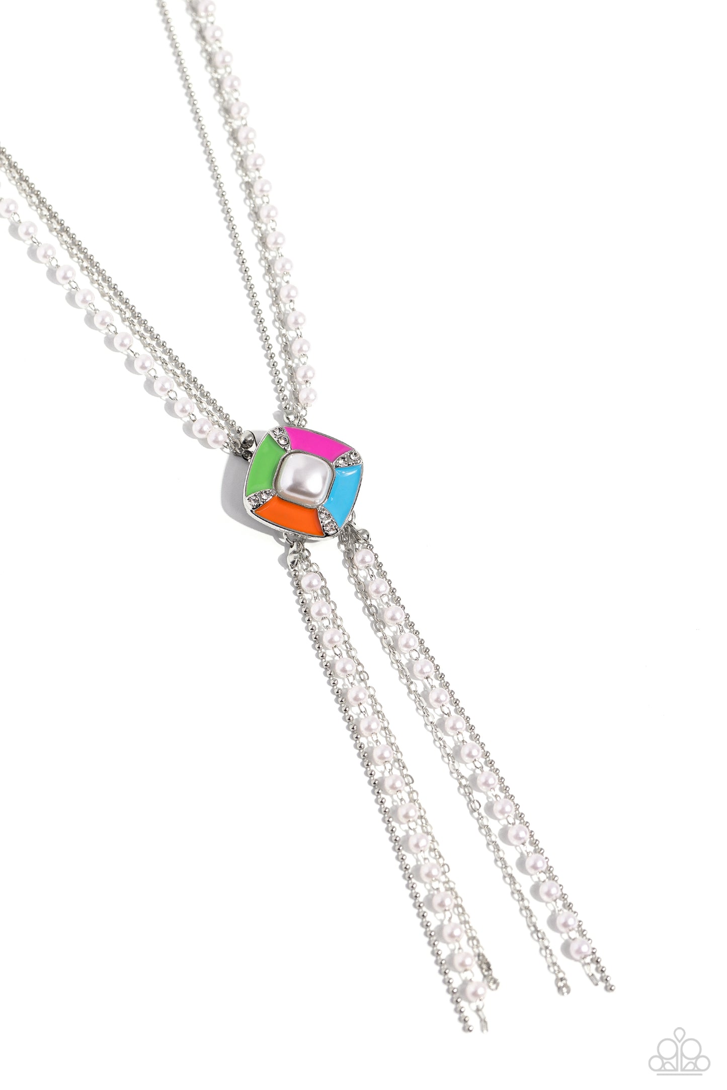 I Pinky SQUARE - multi - Paparazzi necklace