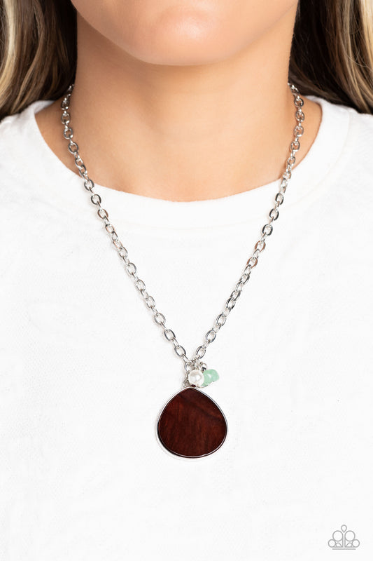 I Put A SHELL On You - brown - Paparazzi necklace