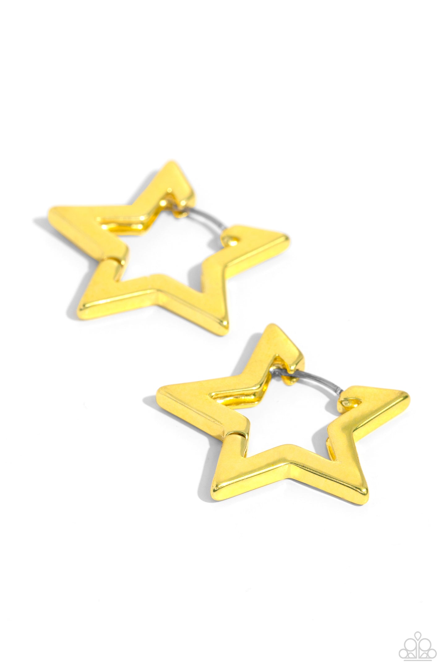 In A Galaxy STAR, STAR Away - yellow - Paparazzi earrings