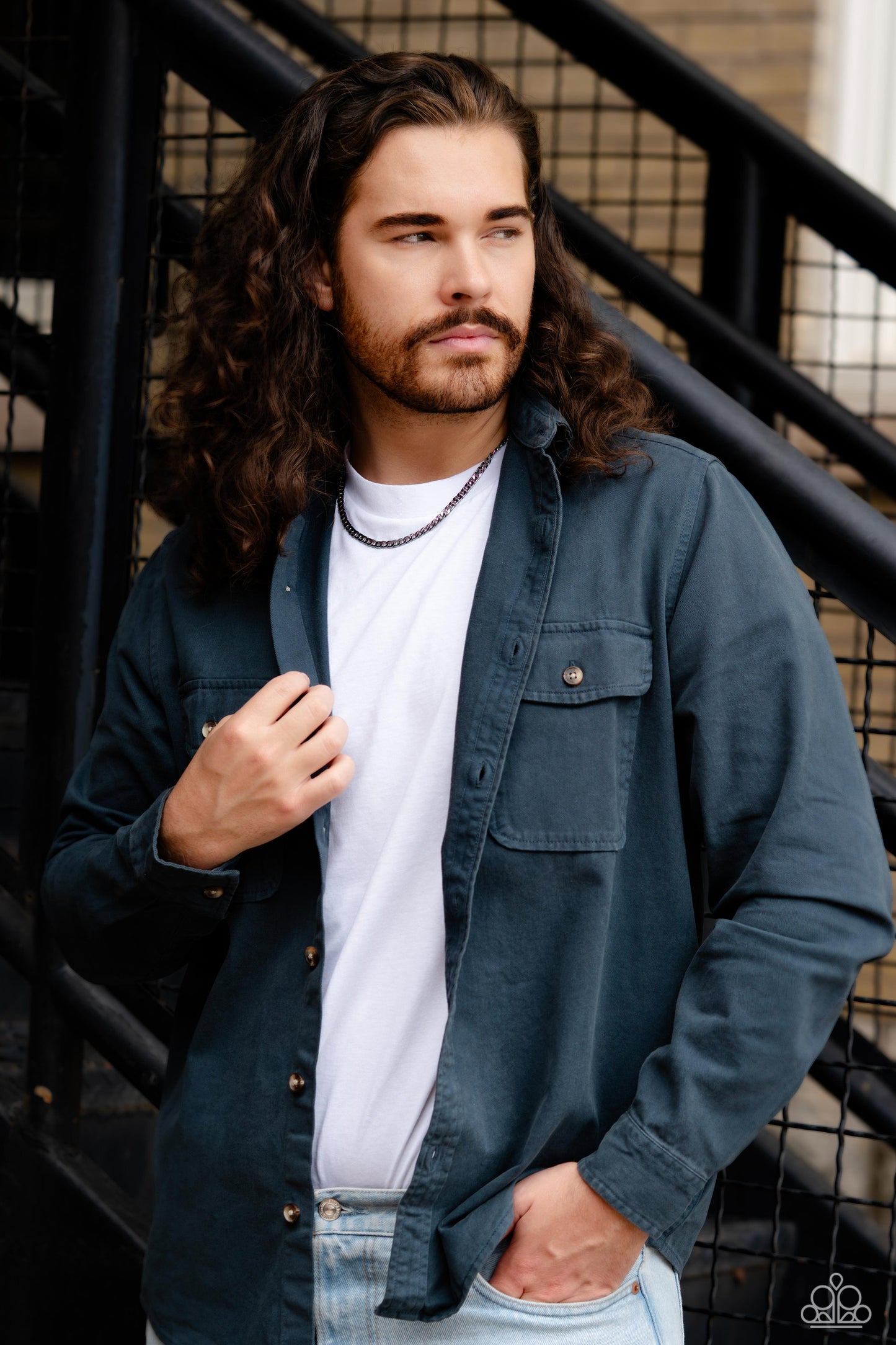 Industrial Identification - multi (oil spill) - Paparazzi MENS necklace