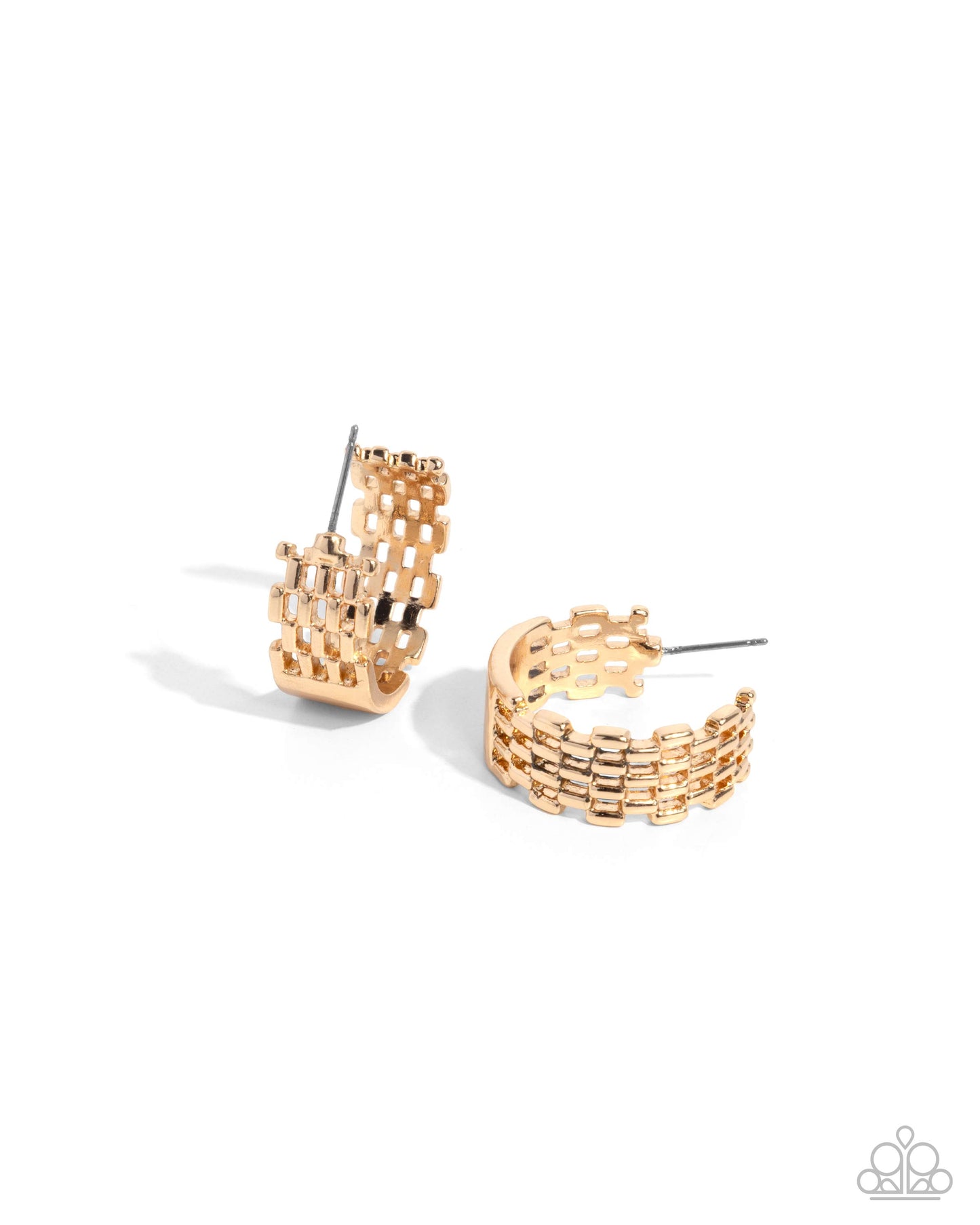 Interlocked Immunity - gold - Paparazzi earrings
