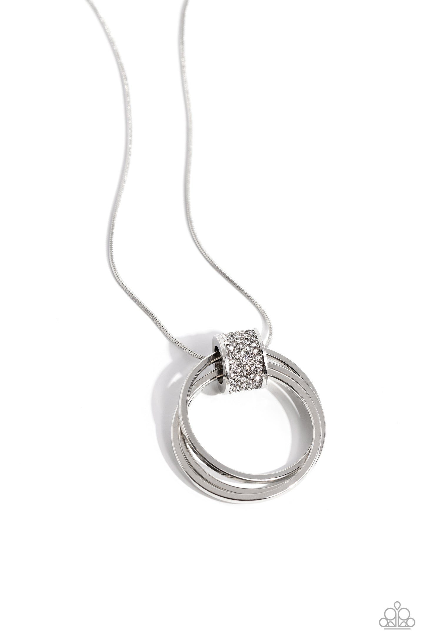 In the Swing of RINGS - white - Paparazzi necklace