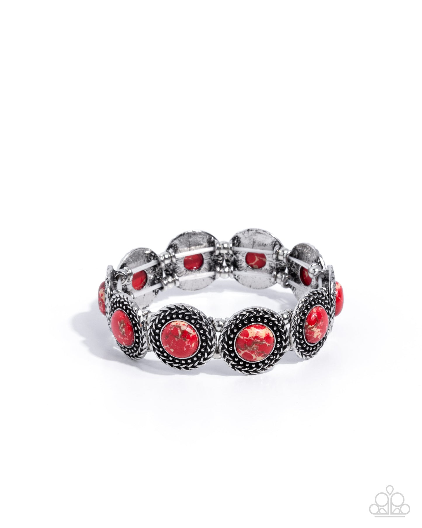 Intoxicating Texture - red - Paparazzi bracelet