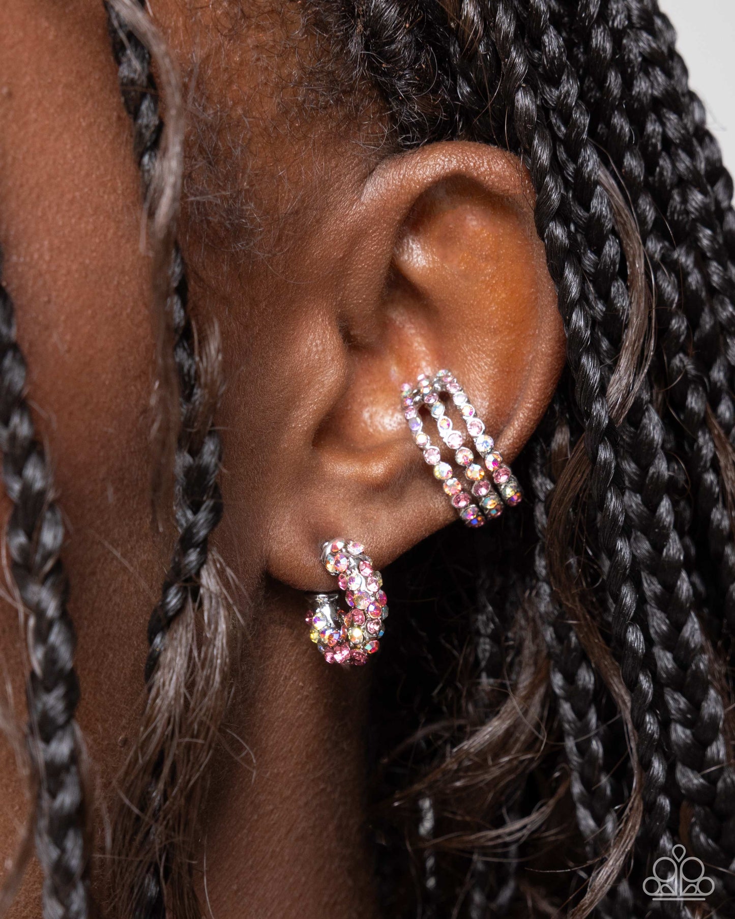 Iridescent Improv - pink - Paparazzi earrings