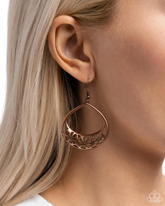 Island Ambrosia - copper - Paparazzi earrings