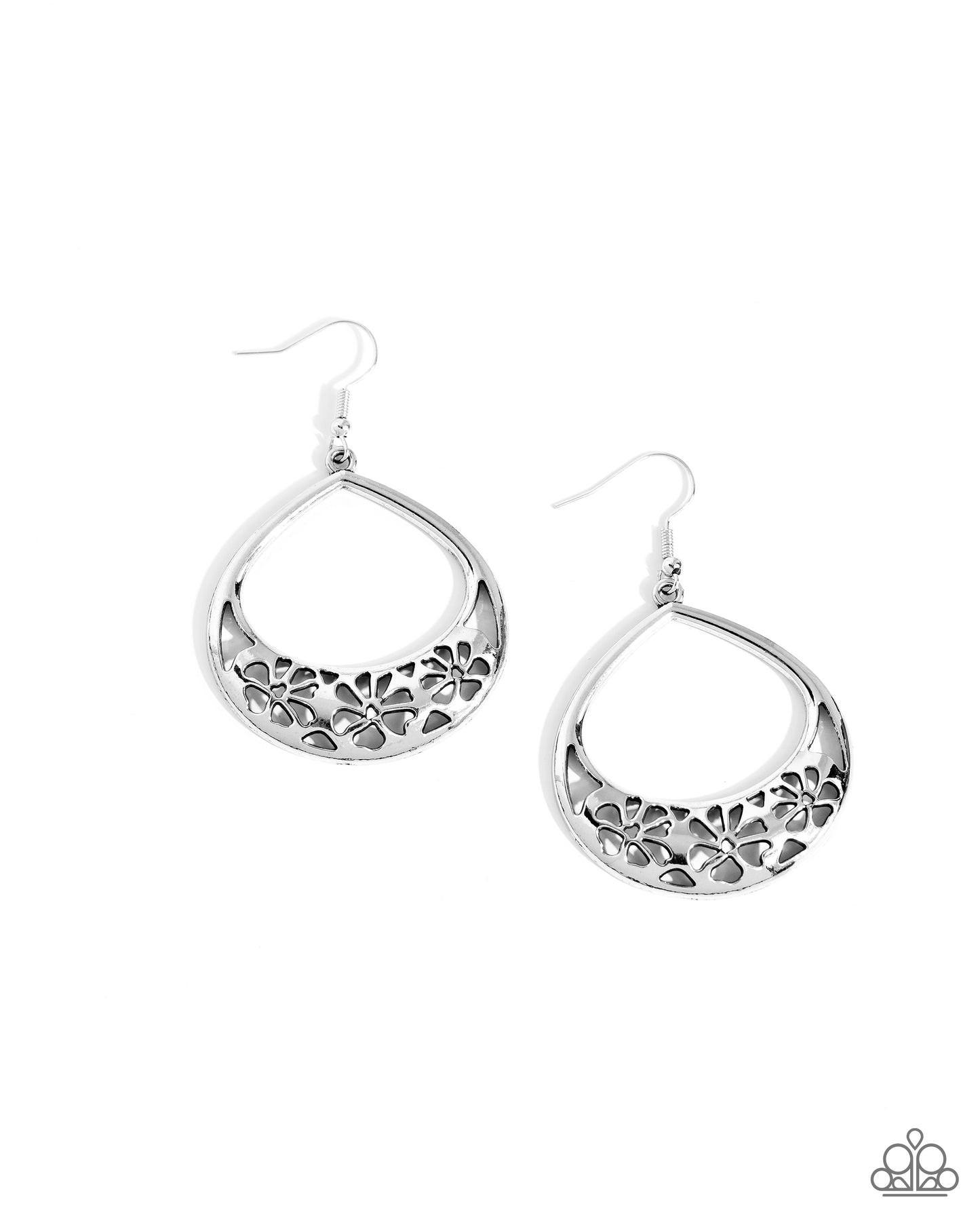 Island Ambrosia - silver - Paparazzi earrings