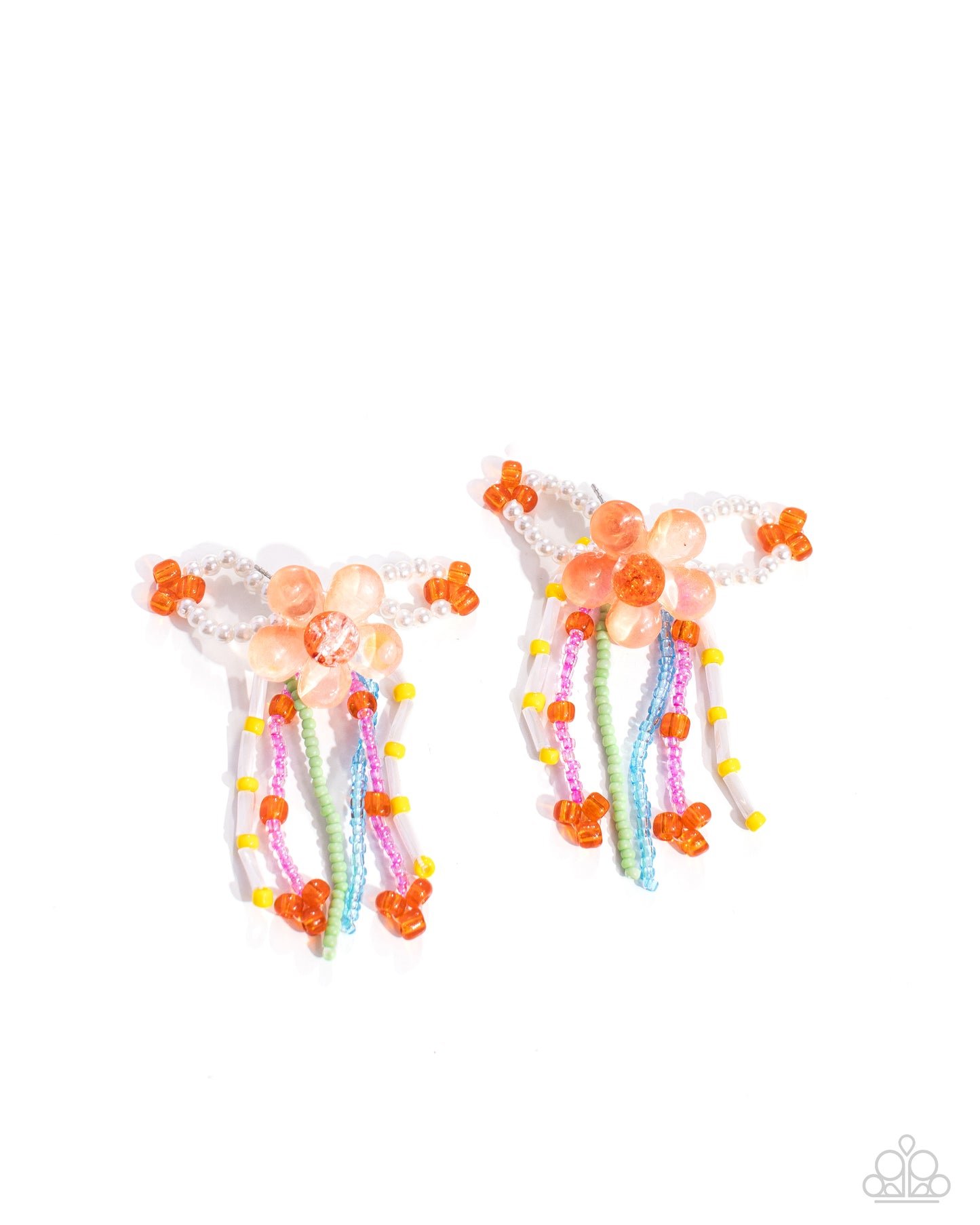 Japanese Blossoms - orange - Paparazzi earrings