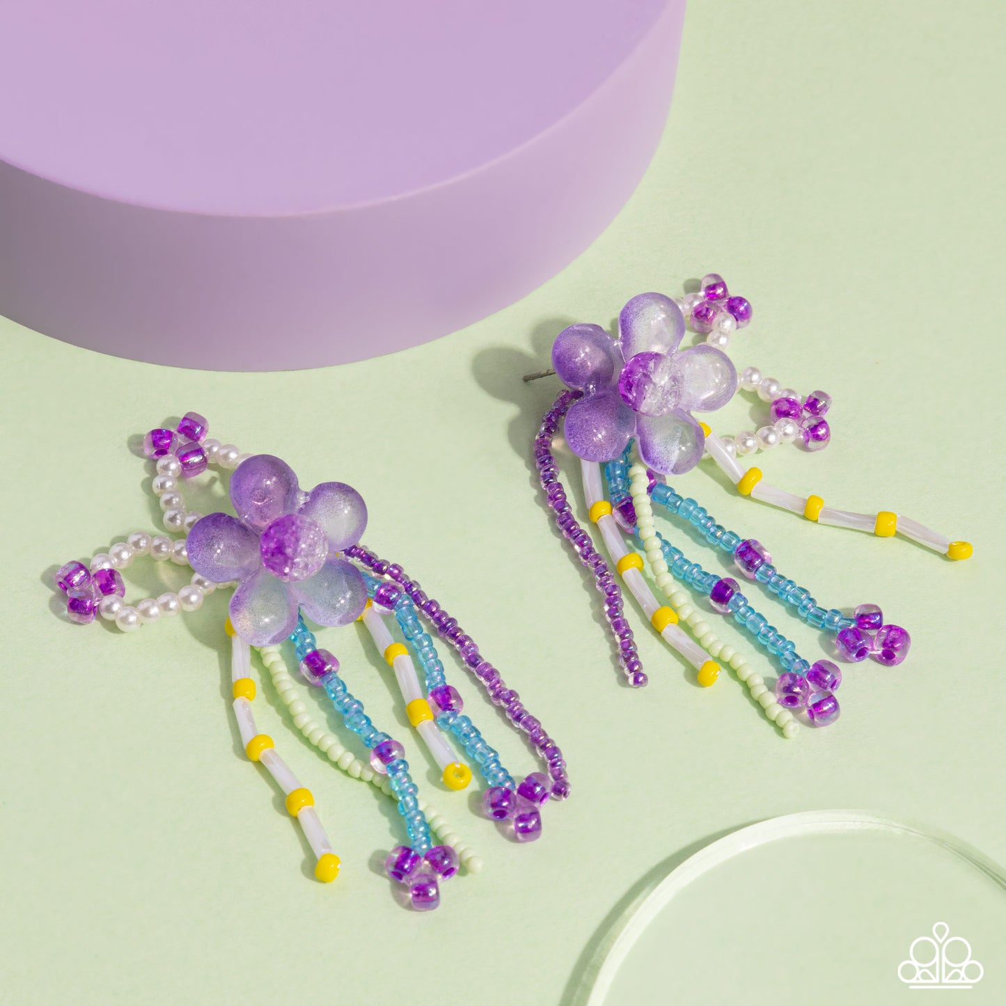 Japanese Blossoms - purple - Paparazzi earrings