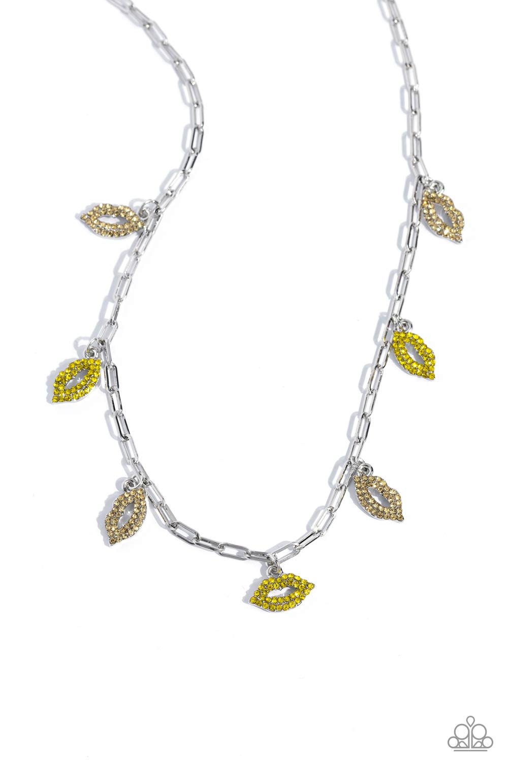 KISS the Mark - yellow - Paparazzi necklace