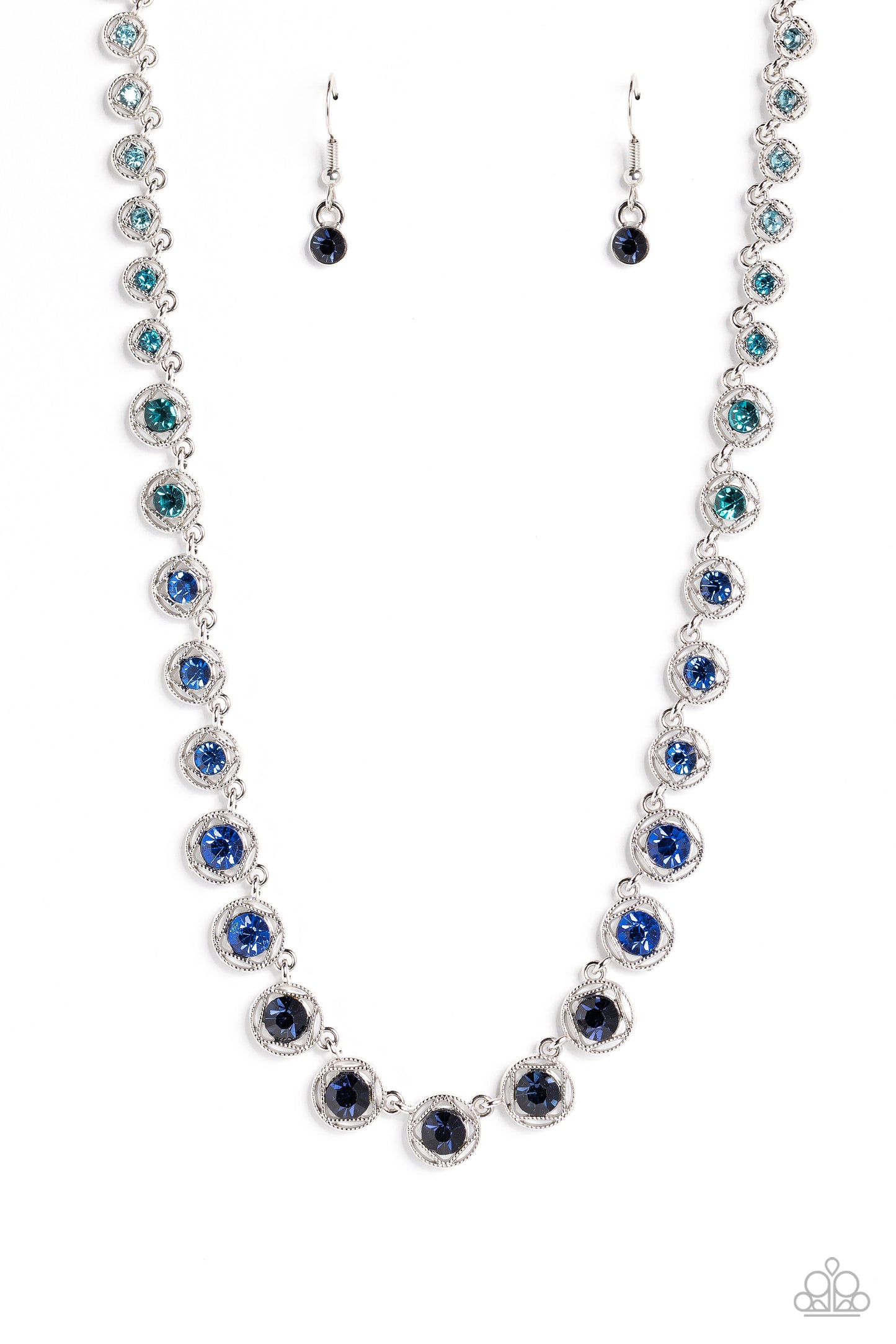 Kaleidoscope Charm - blue - Paparazzi necklace