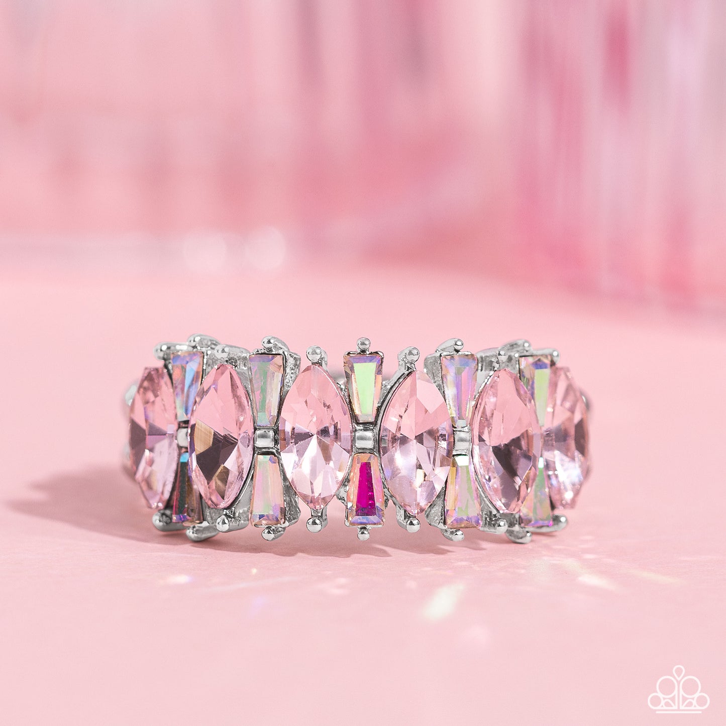 Kaleidoscopic Knockout - pink - Paparazzi ring