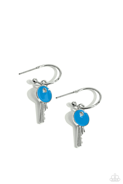 Key Performance - blue - Paparazzi earrings