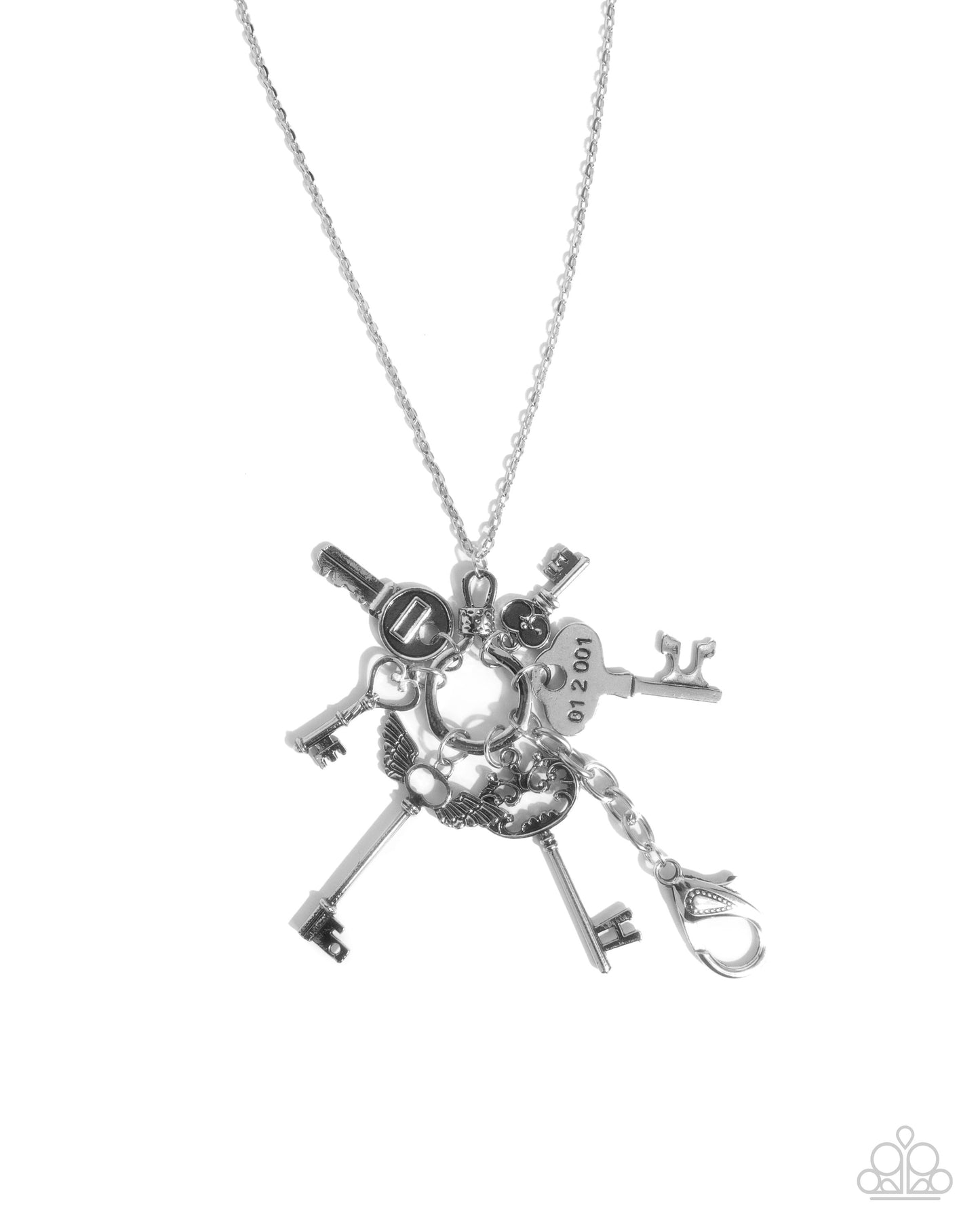 Key Ring - silver - Paparazzi LANYARD necklace