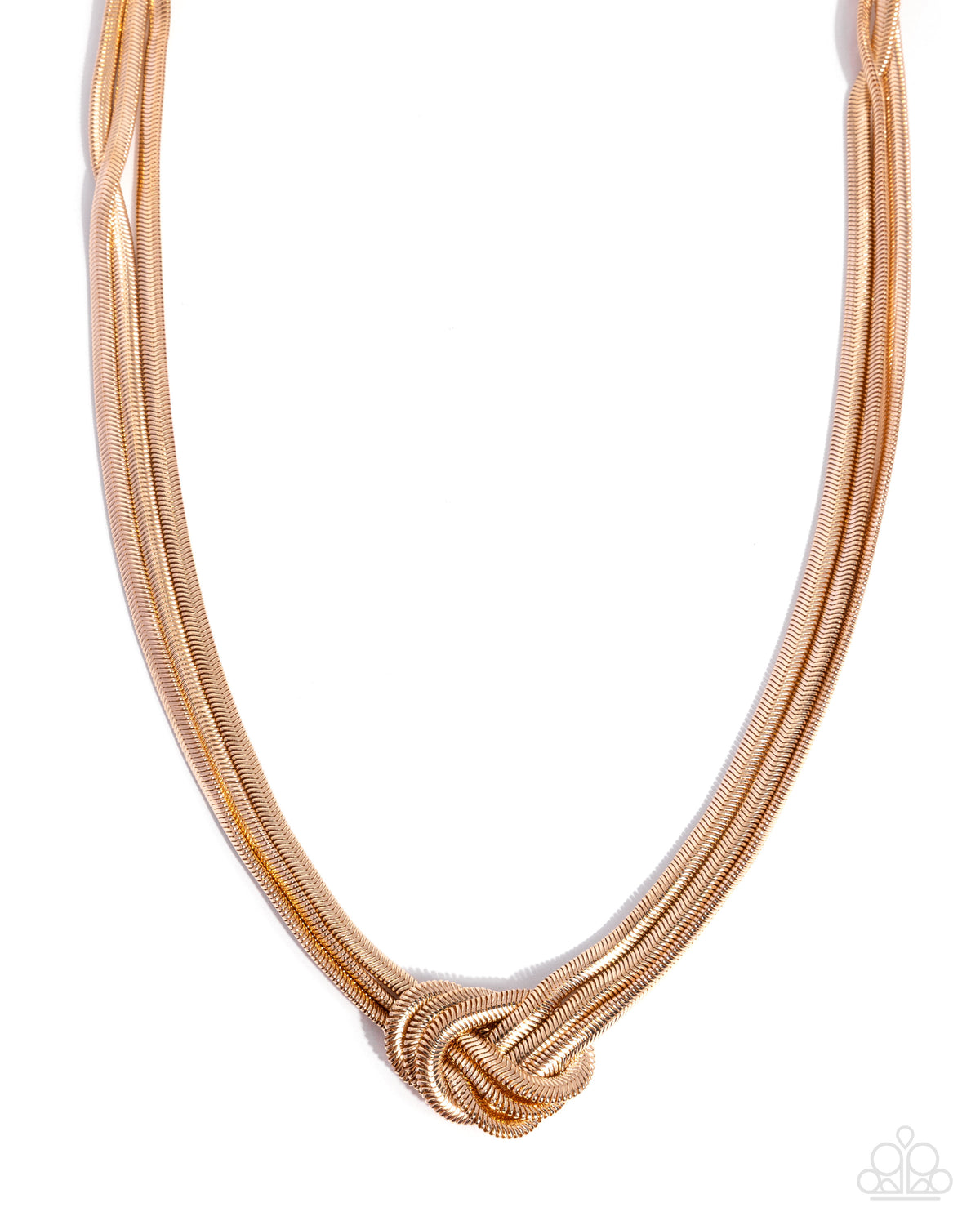 Knotted Kudos - gold - Paparazzi necklace