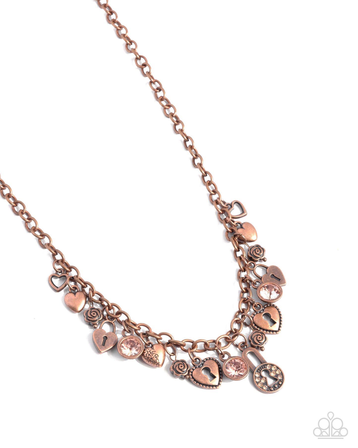 LOCKS of Love - copper - Paparazzi necklace