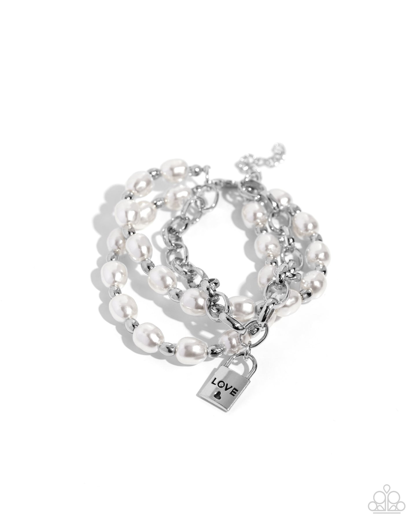 LOVE-Locked Legacy - white - Paparazzi bracelet