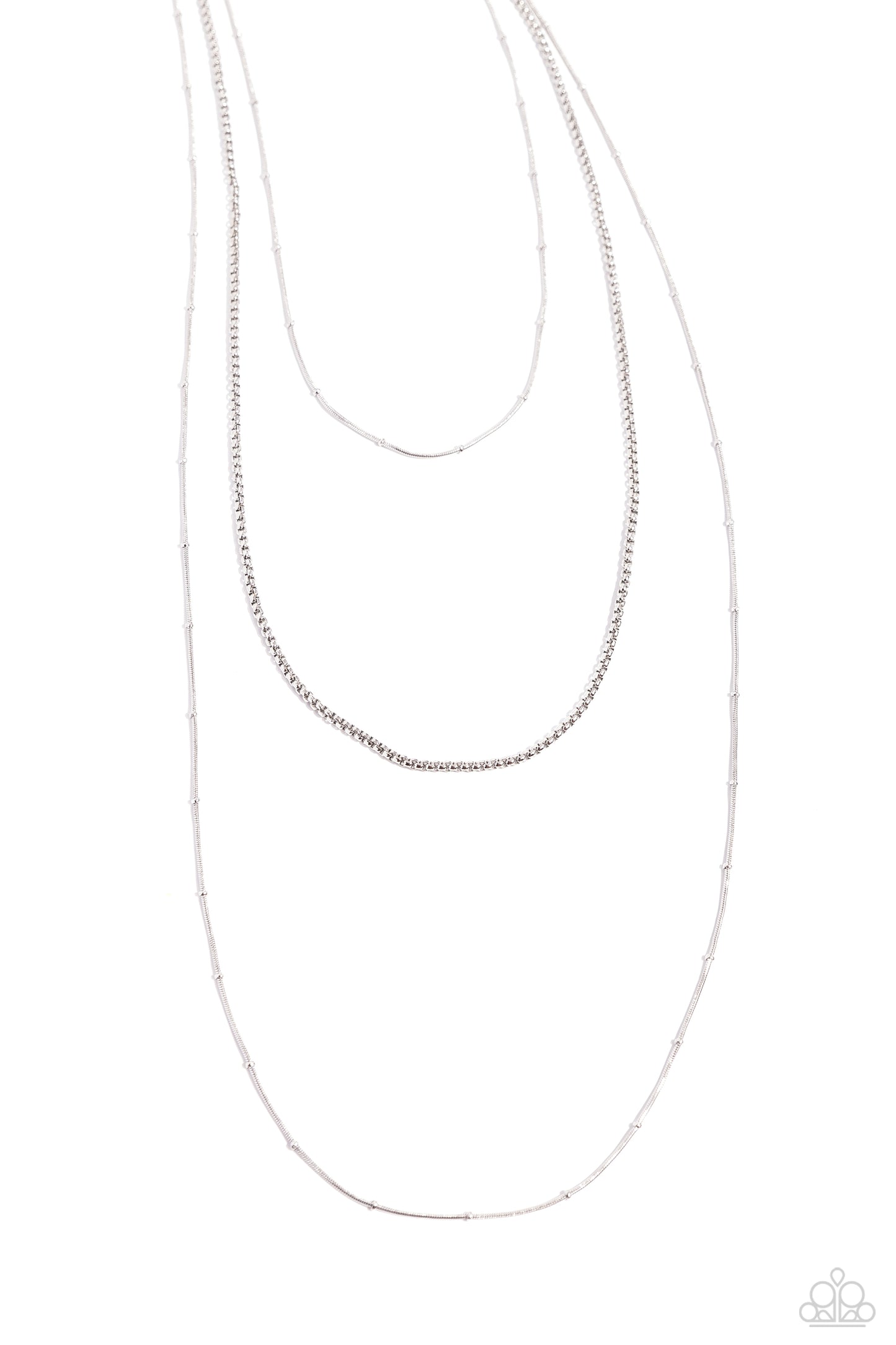 Layer Lockdown - silver - Paparazzi necklace