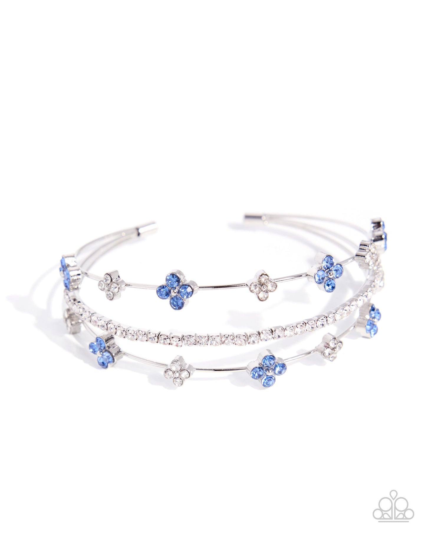 Layered Blooms - blue - Paparazzi bracelet