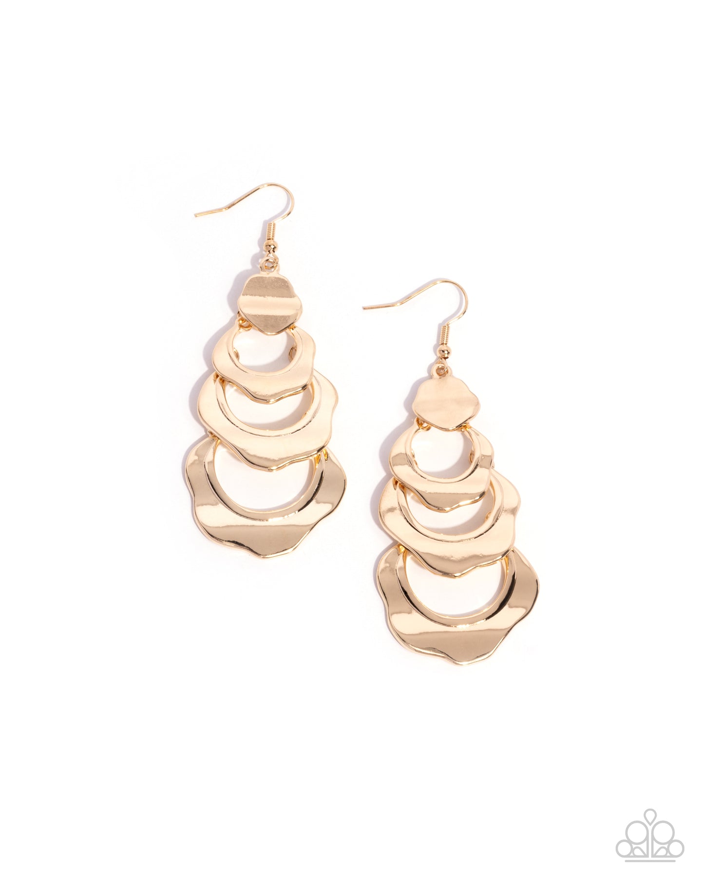 Layered Labor - gold - Paparazzi earrings