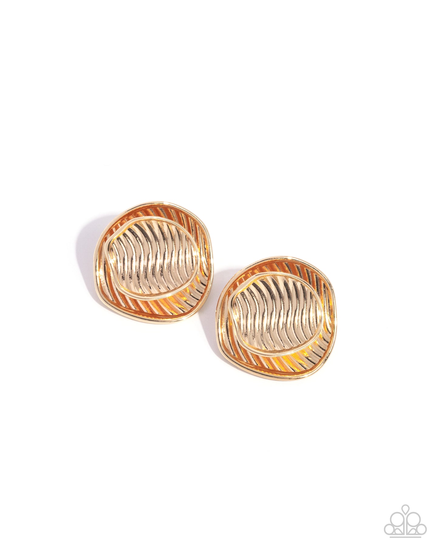 Layered Leader - gold - Paparazzi earrings