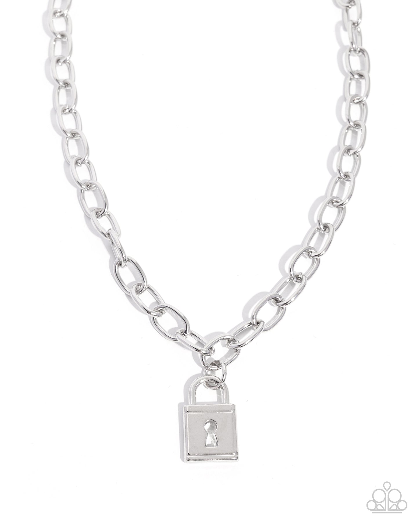 Leading Lock - silver - Paparazzi necklace