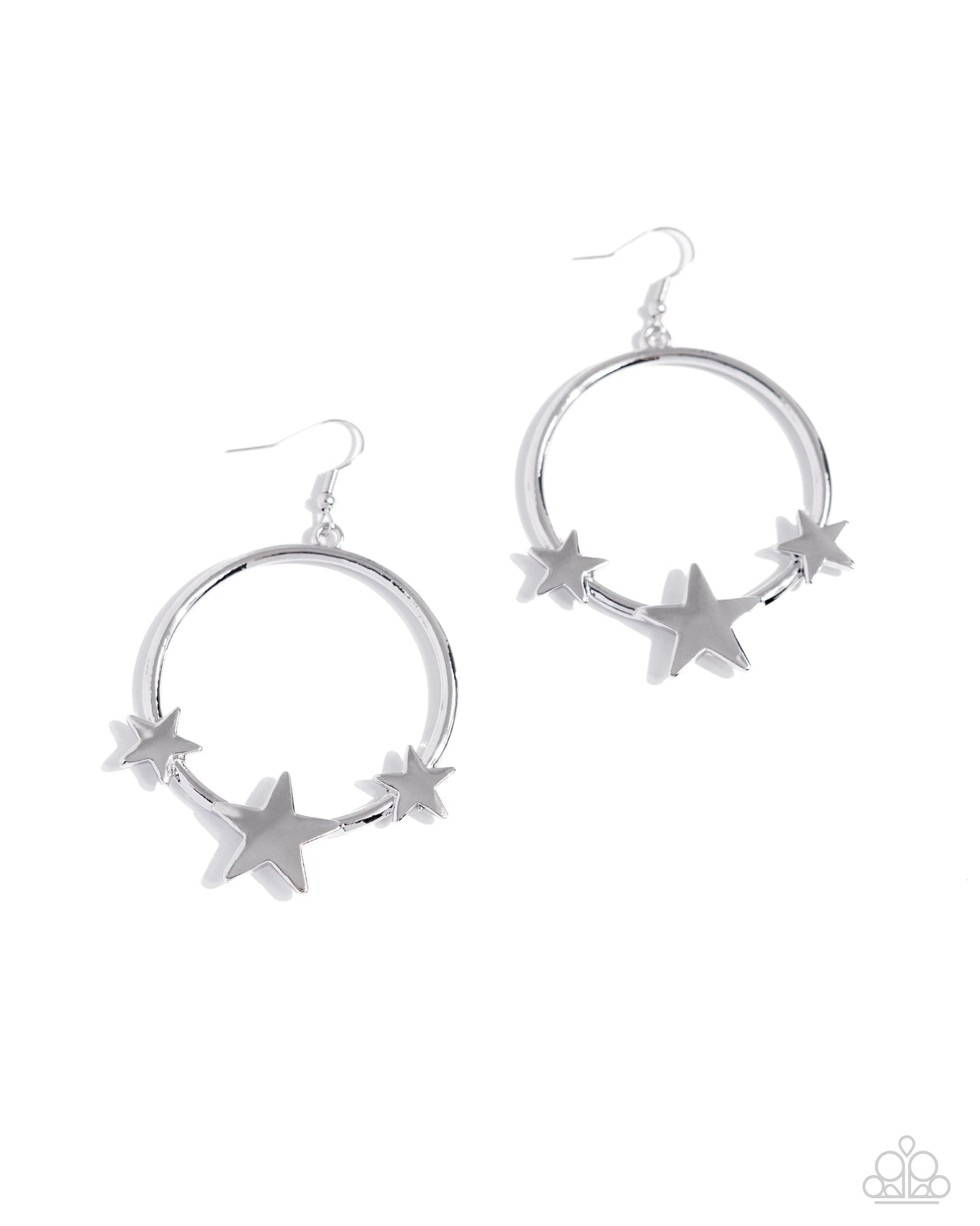 Let SPARKLE Ring! - silver - Paparazzi earrings
