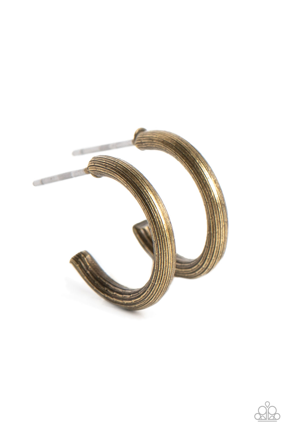 Linear Lady - brass - Paparazzi earrings