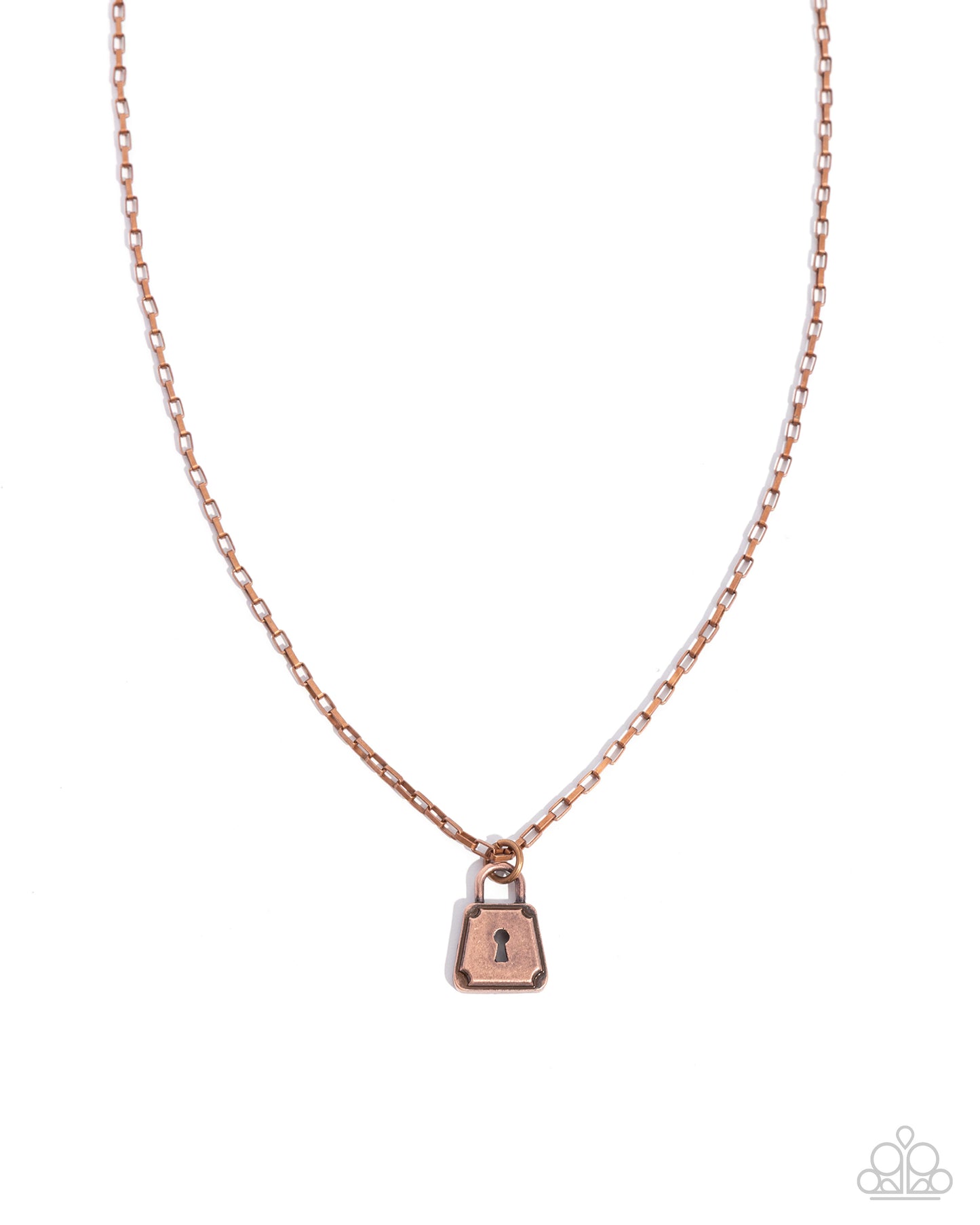 Lock Onto - copper - Paparazzi necklace