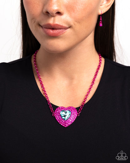 Locket Leisure - pink - Paparazzi necklace