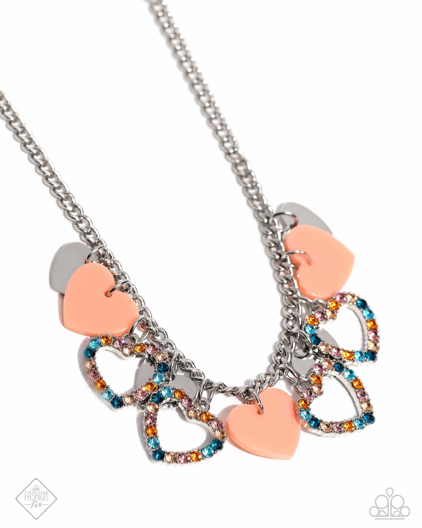 Look the HEART - orange - Paparazzi necklace