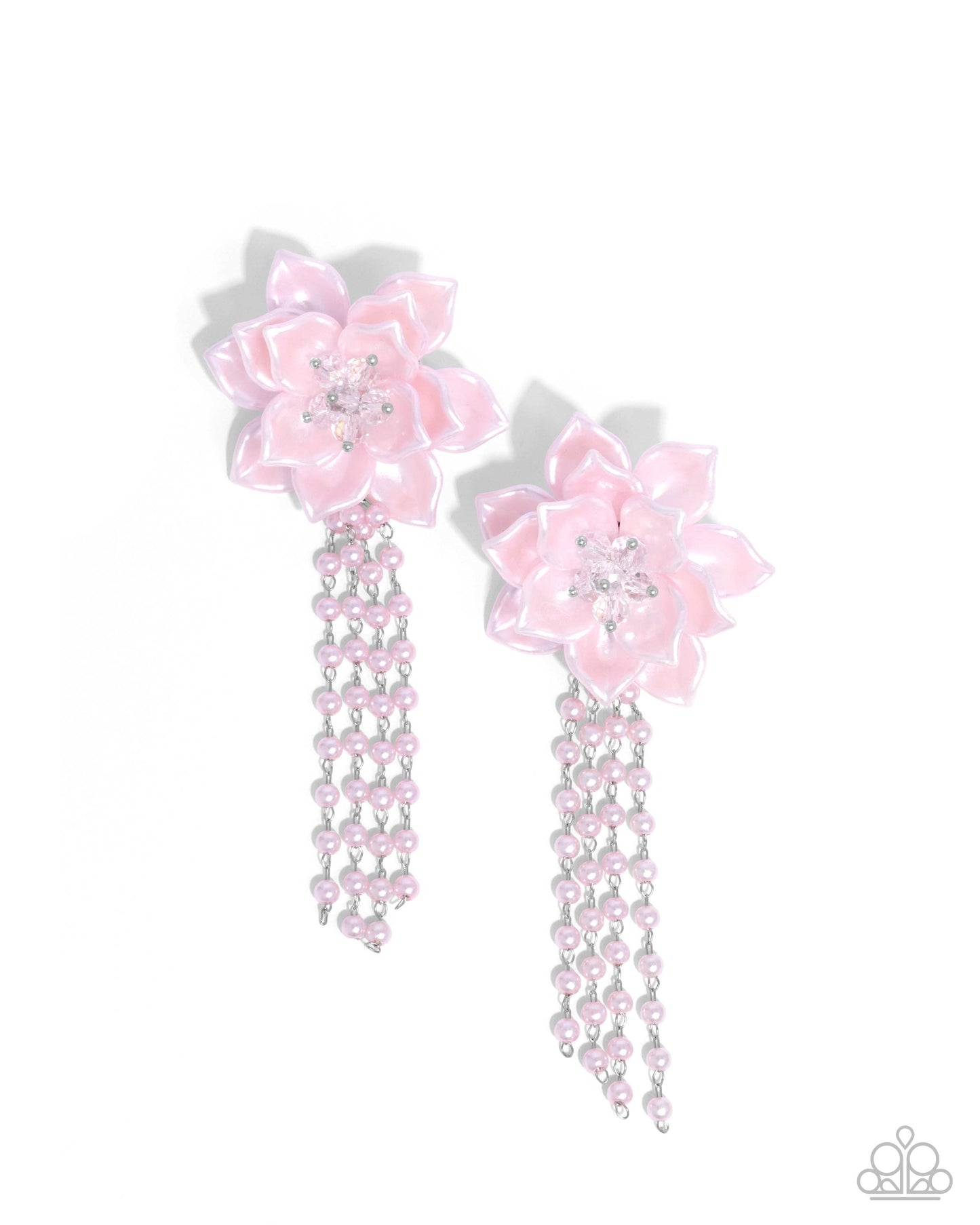 Lotus Length - pink - Paparazzi earrings