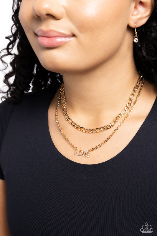Lovely Layers - gold - Paparazzi necklace