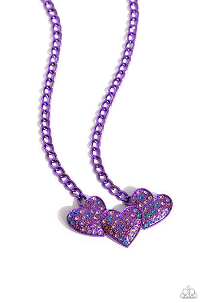 Low-Key Lovestruck - purple - Paparazzi necklace