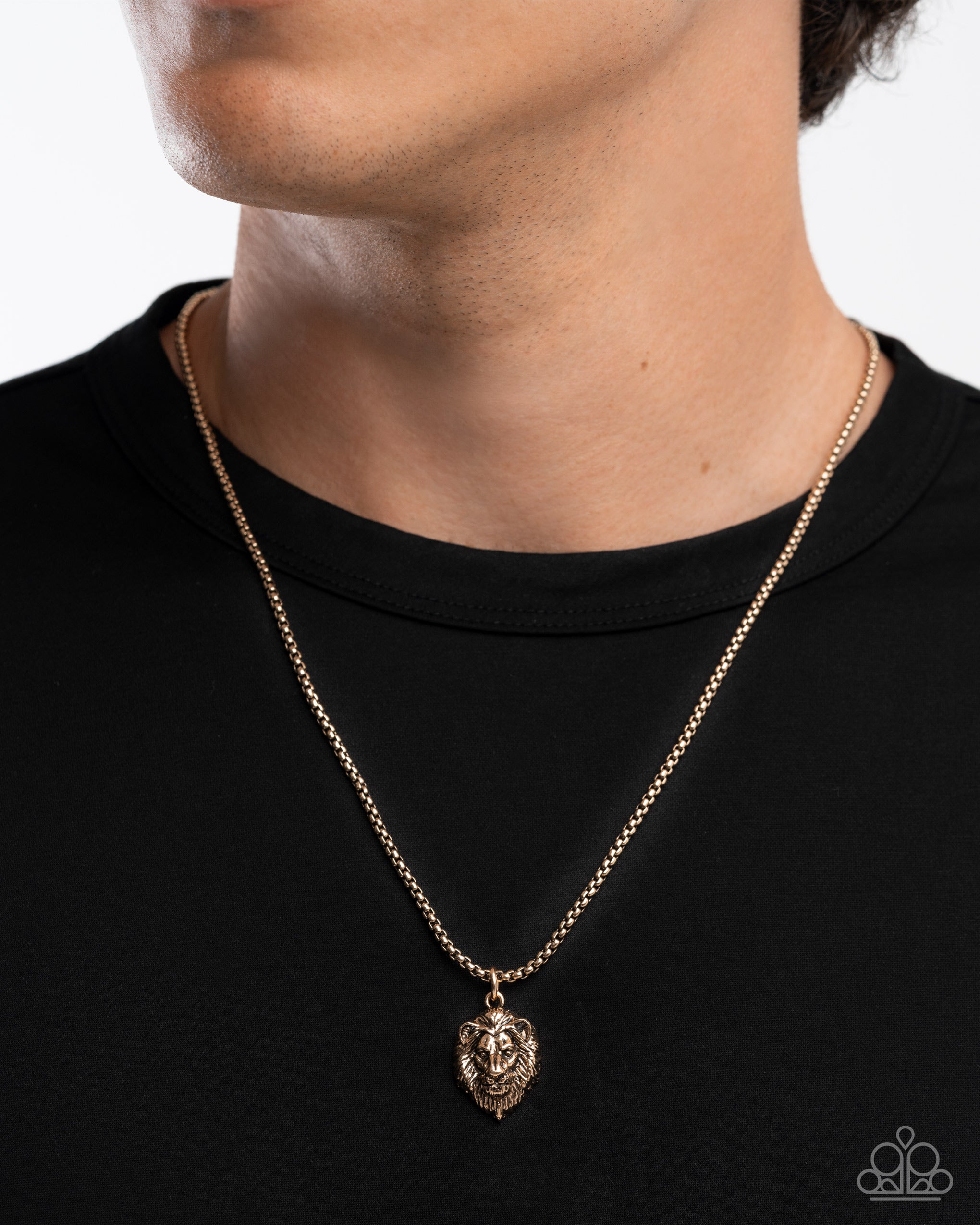 MANE Character gold Paparazzi MENS necklace – JewelryBlingThing