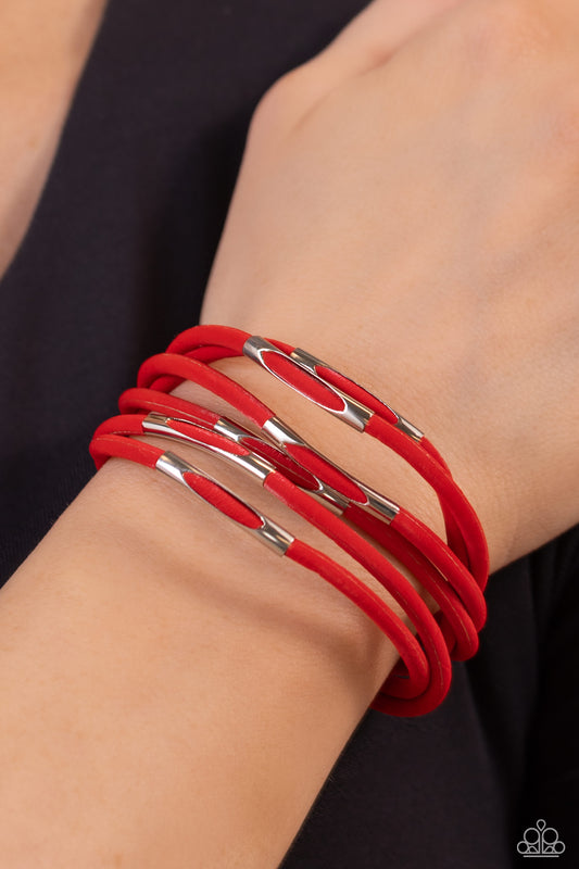 Magnetic Personality - red - Paparazzi bracelet