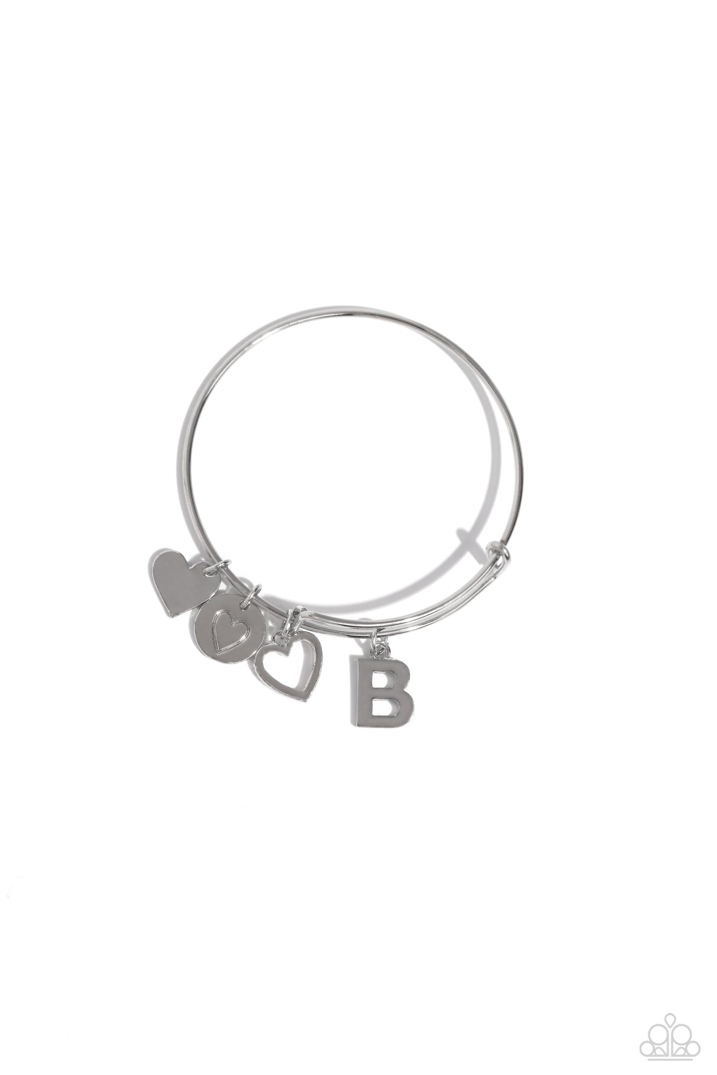 Making It INITIAL - silver - B - Paparazzi bracelet