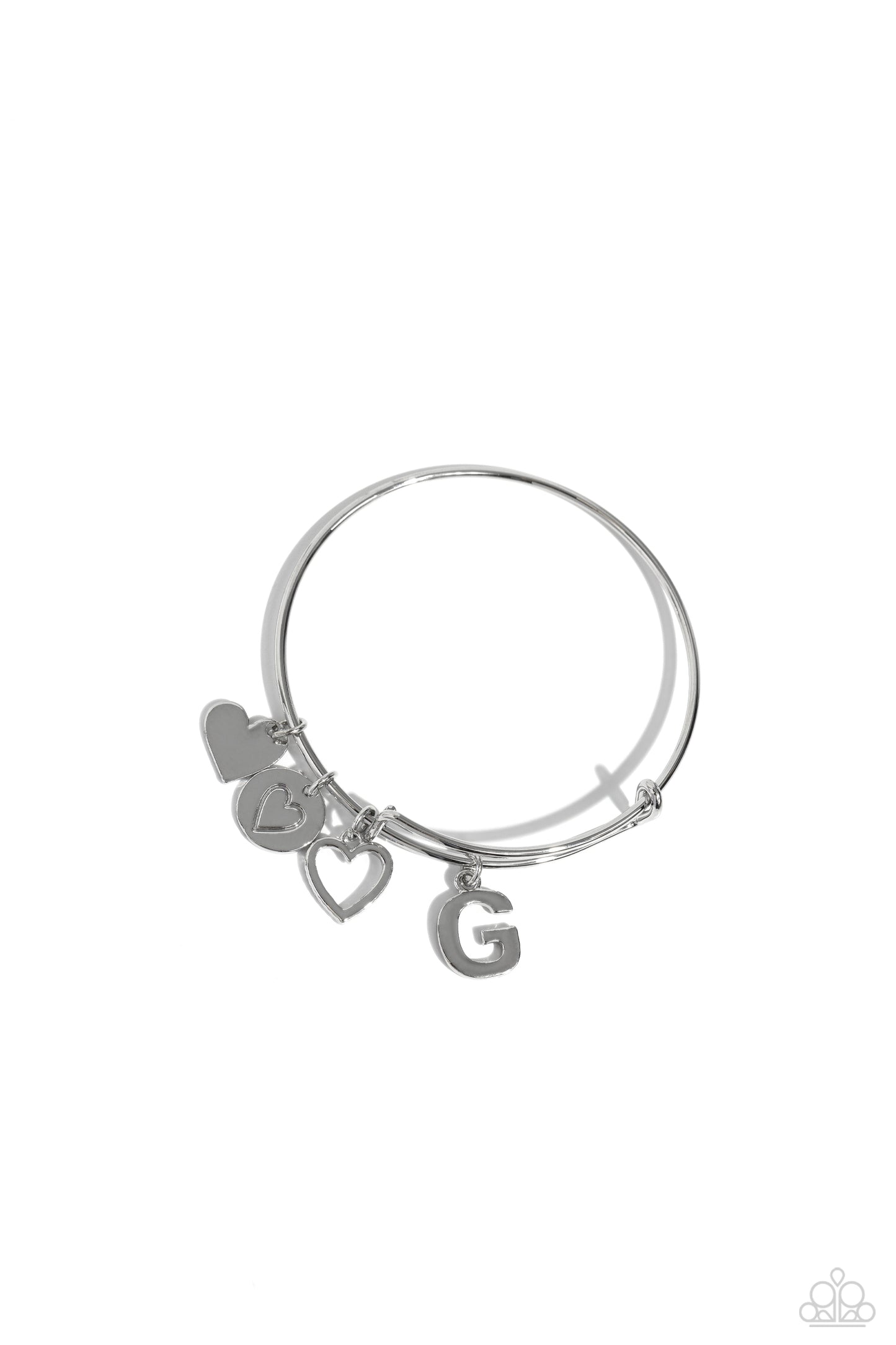 Making It INITIAL - silver - G - Paparazzi bracelet