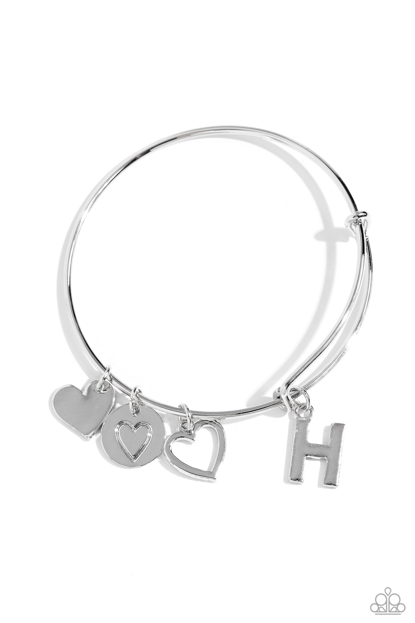 Making It INITIAL - silver - H - Paparazzi bracelet