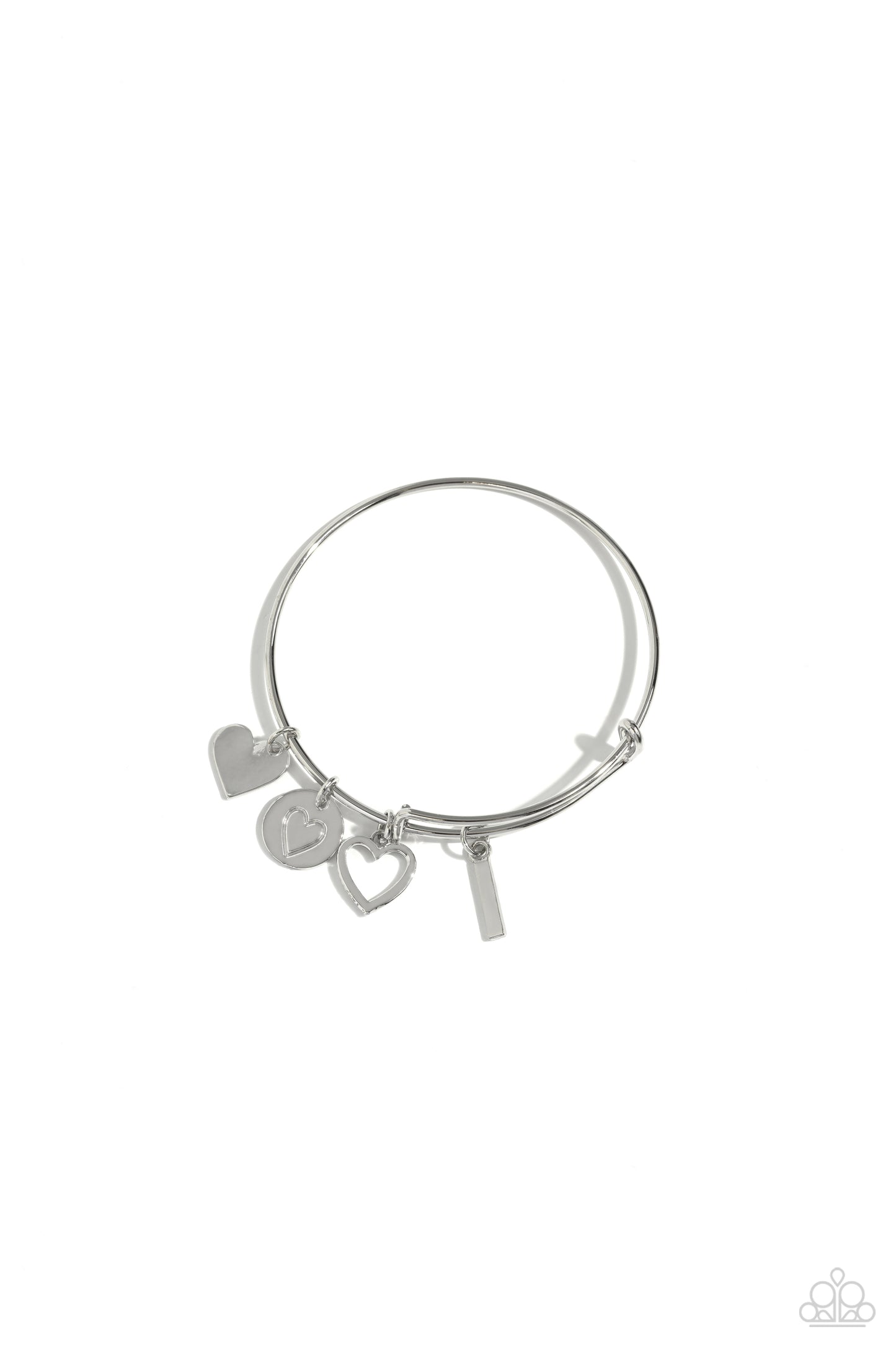 Making It INITIAL - silver - I - Paparazzi bracelet