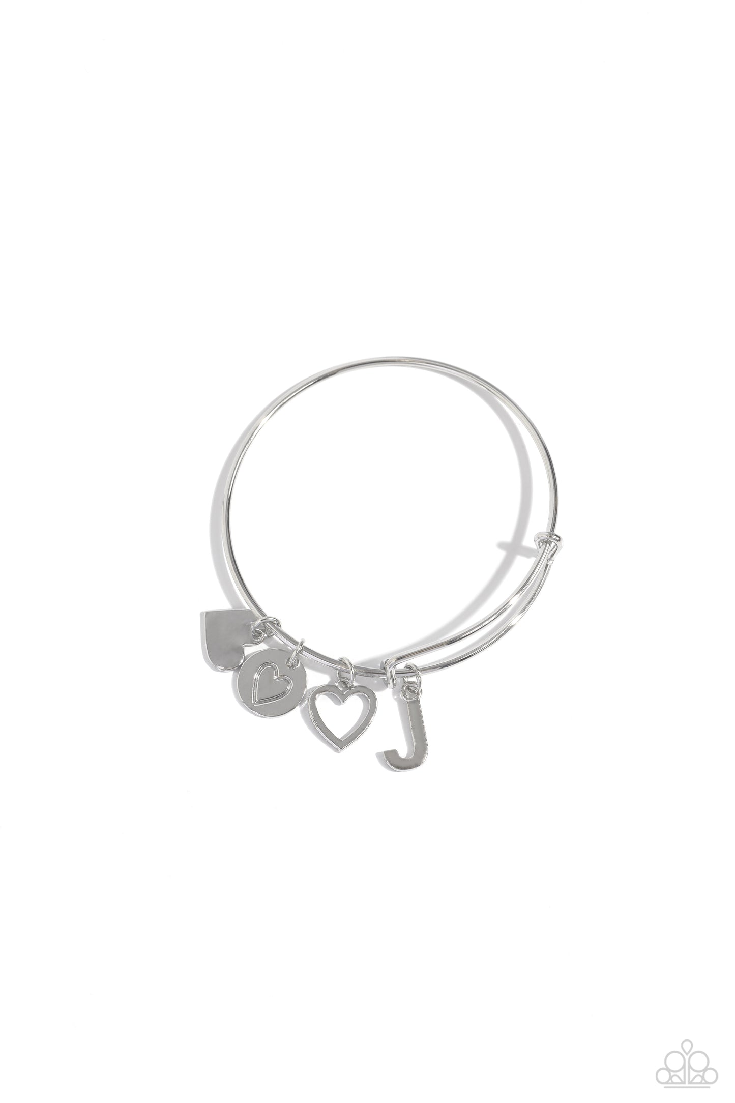 Making It INITIAL - silver - J - Paparazzi bracelet