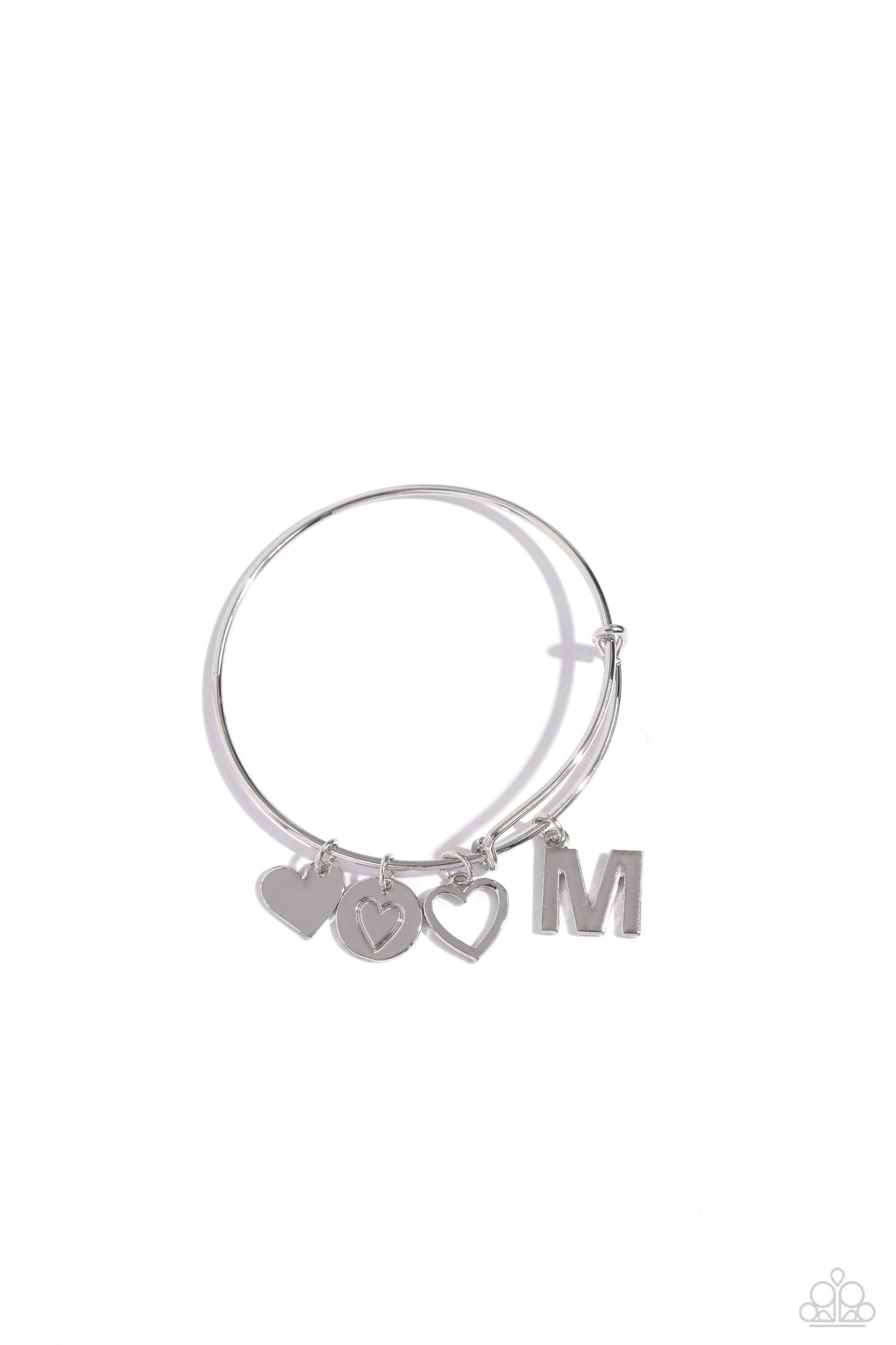 Making It INITIAL - silver - M - Paparazzi bracelet