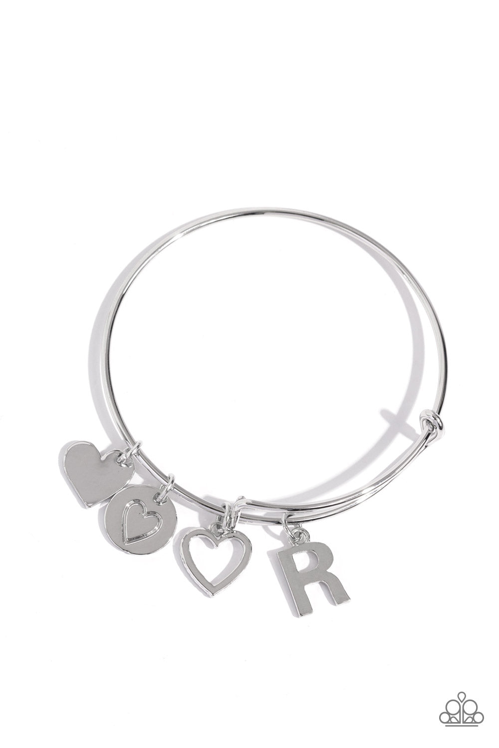 Making It INITIAL - silver - R - Paparazzi bracelet