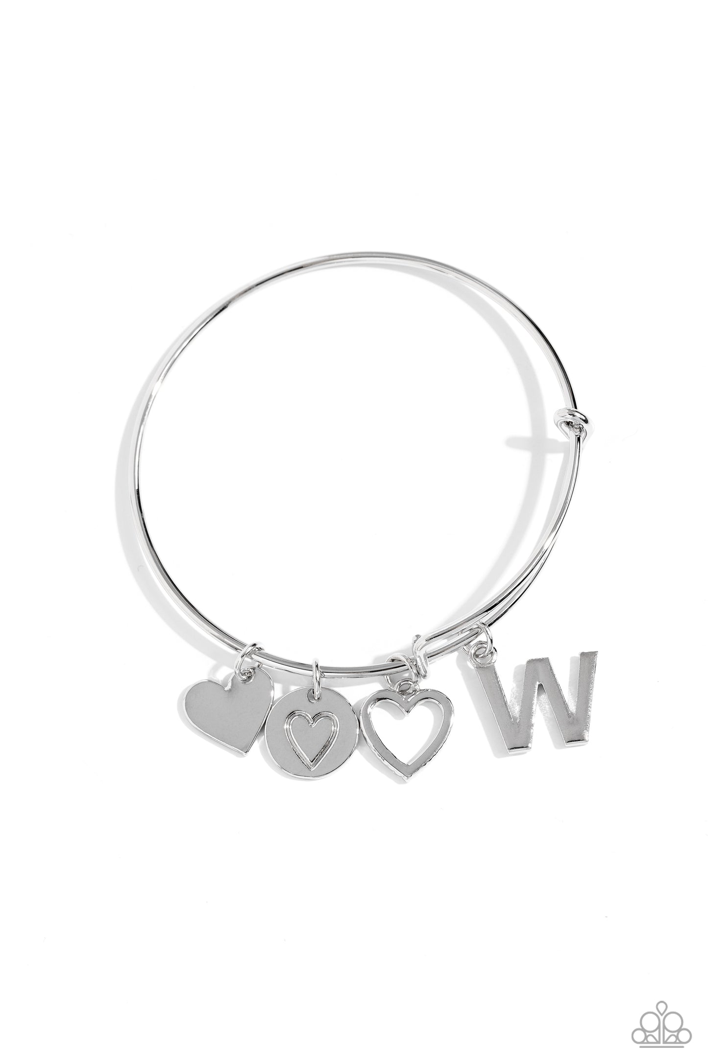 Making It INITIAL - silver - W - Paparazzi bracelet