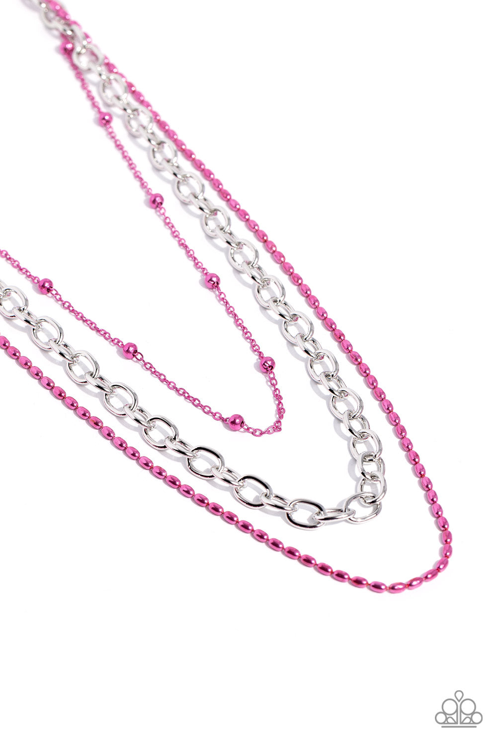Mardi Gras Mayhem - pink - Paparazzi necklace