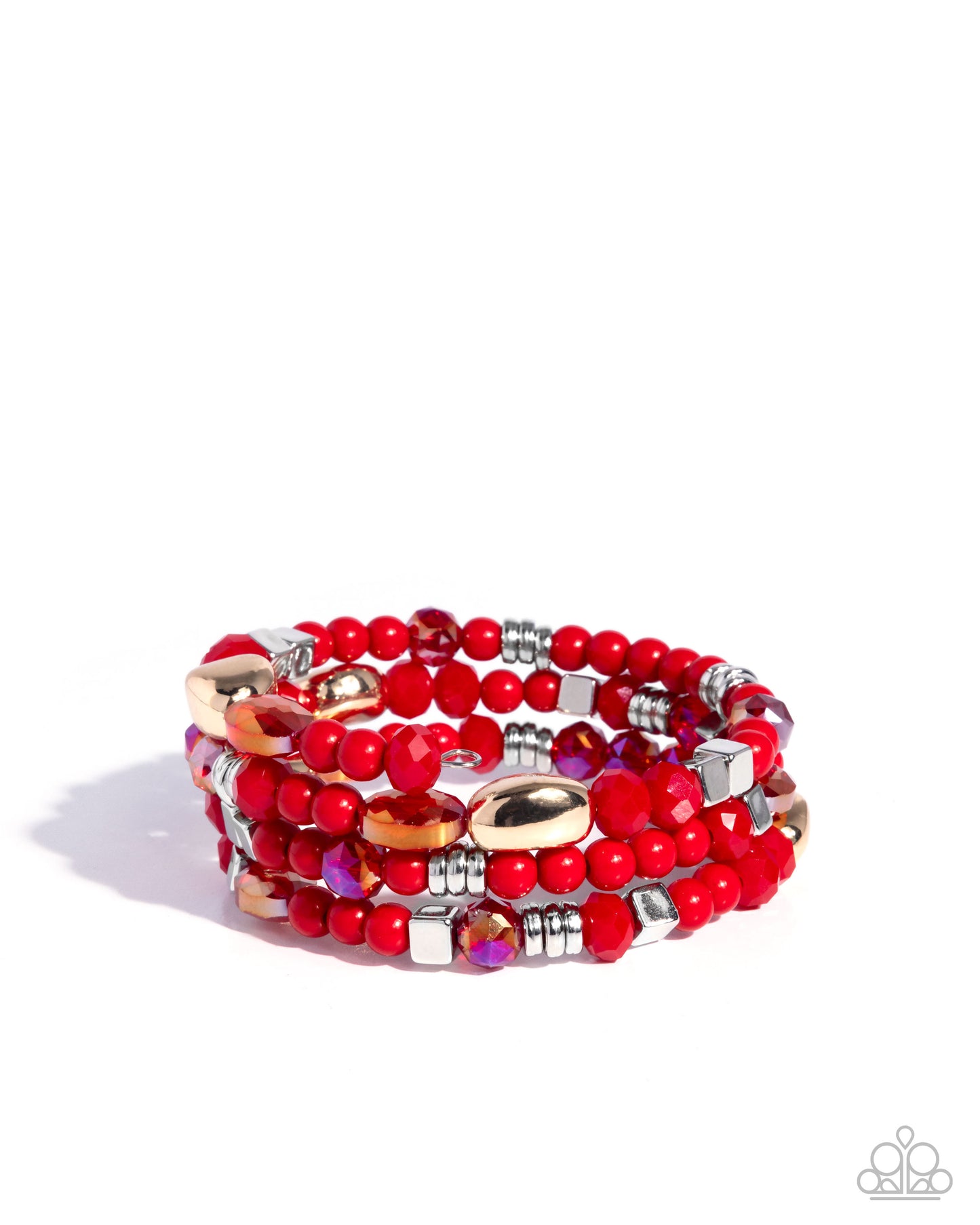 Material WHIRL - red - Paparazzi bracelet