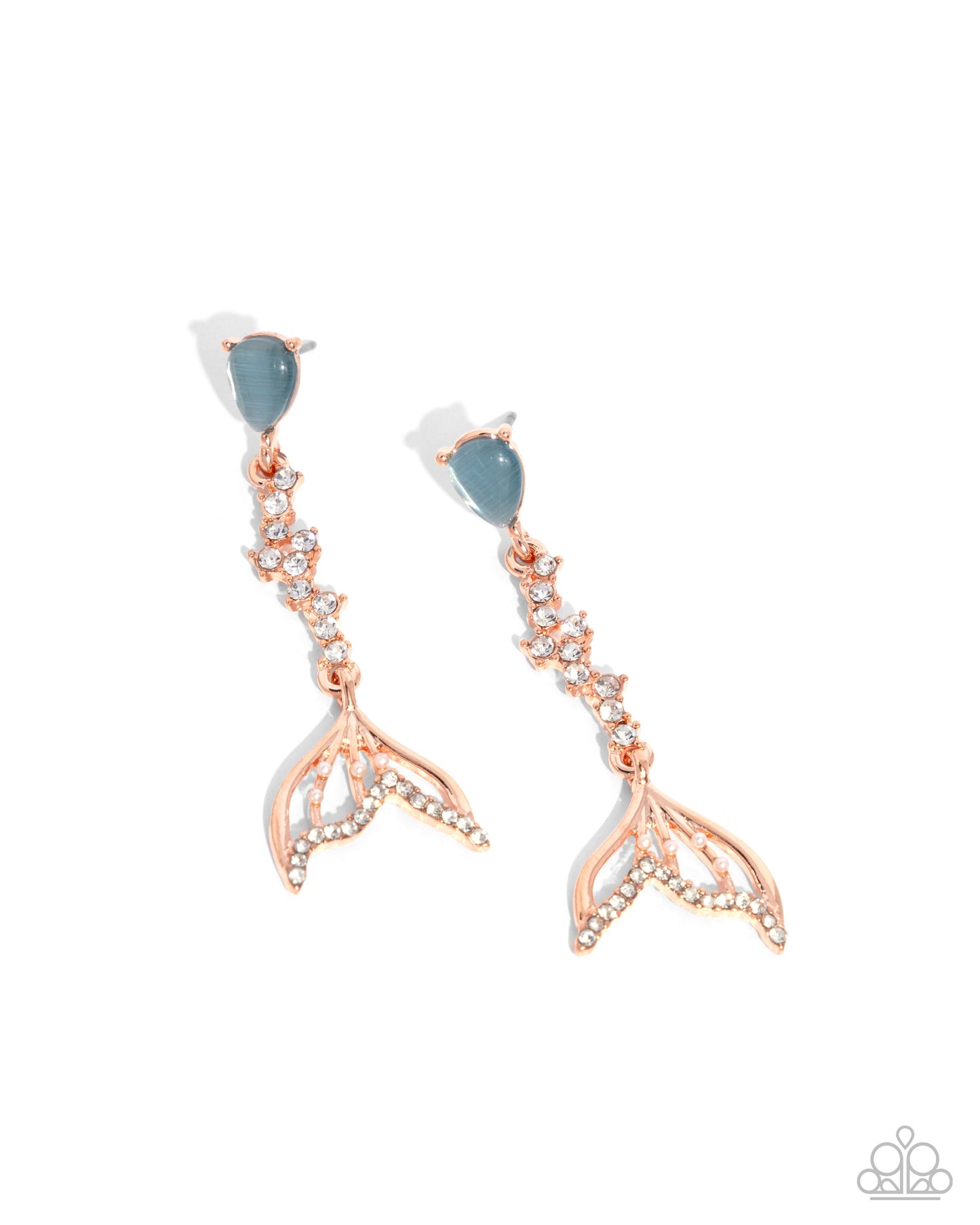 Mermaid Motivation - copper - Paparazzi earrings